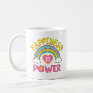 Glück ist Power Regenbogen Kaffeetasse