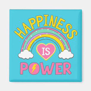 Glück ist Power Regenbogen Magnet