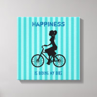 Glück ist Reiten mit meinem Fahrrad - Silhouette m