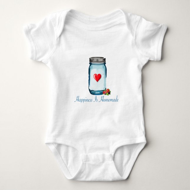 GLÜCK IST SELBST GEMACHT (WECKGLAS) BABY STRAMPLER (Vorderseite)