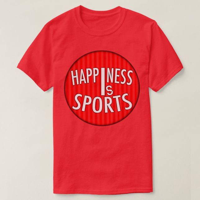 Glück ist sportliche Rot-Aufkleber T-Shirt (Design vorne)