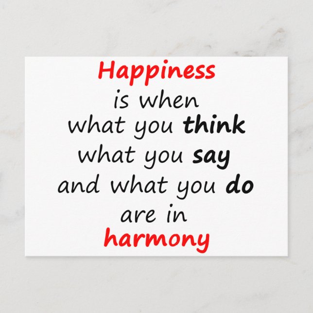 Glück ist, wann... postkarte (Vorderseite)