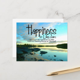 "Glück ist wie Stau" Inspiration Zitat Postkarte