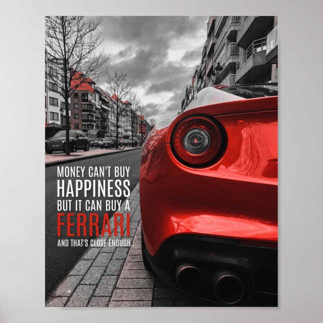 Glück kann man mit Geld nicht kaufen | Motivierend Poster (Vorne)