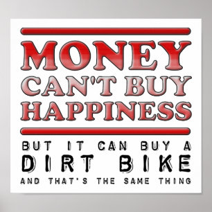 Glück Kaufen Dirt Bike Lustiges Poster