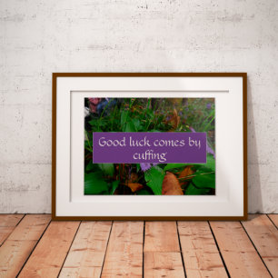 Glück kommt durchs Kuffen, Poster mit Foto