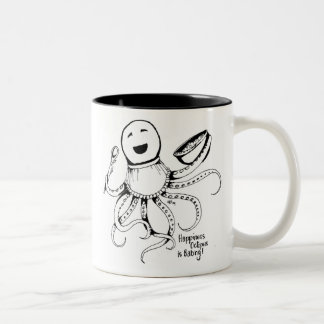 Glück-Krake backt Zweifarbige Tasse