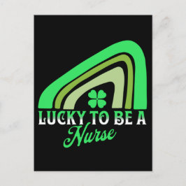 Glück, Krankenschwester zu sein | St Patrick's Day Feiertagspostkarte