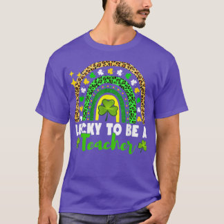 Glück, Lehrerin zu sein Regenbogenlehrerin St Patr T-Shirt