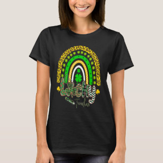 Glück, Lehrerin zu sein Regenbogenlehrerin St Patr T-Shirt