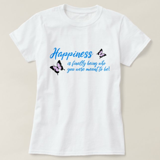 Glück (LGBT-Schwulen-Lesben-Transgender) T-Shirt (Design vorne)