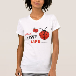 Glück-Liebe-Lebenunterhemd T-Shirt