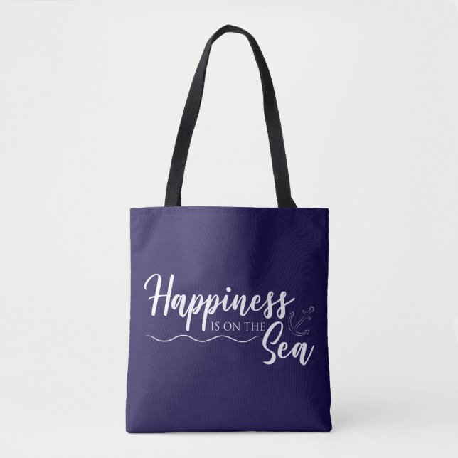 Glück liegt auf dem Meer Tasche (Vorderseite)