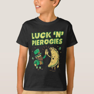 Glück N Pierogies Lustig Polnisch Irischer St Patr T-Shirt