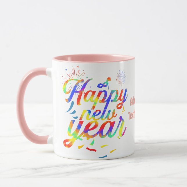 Glück Neues Jahr 2024 Gefärbte Krawatte Party 2024 Tasse (Links)
