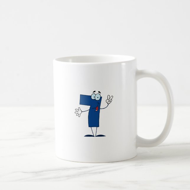 Glück Nummer 7 Kaffeetasse (Rechts)