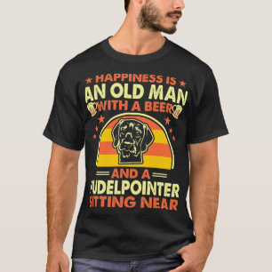 Glück Old Man Beer Pudelpointer Nähe Geschenk T-Shirt
