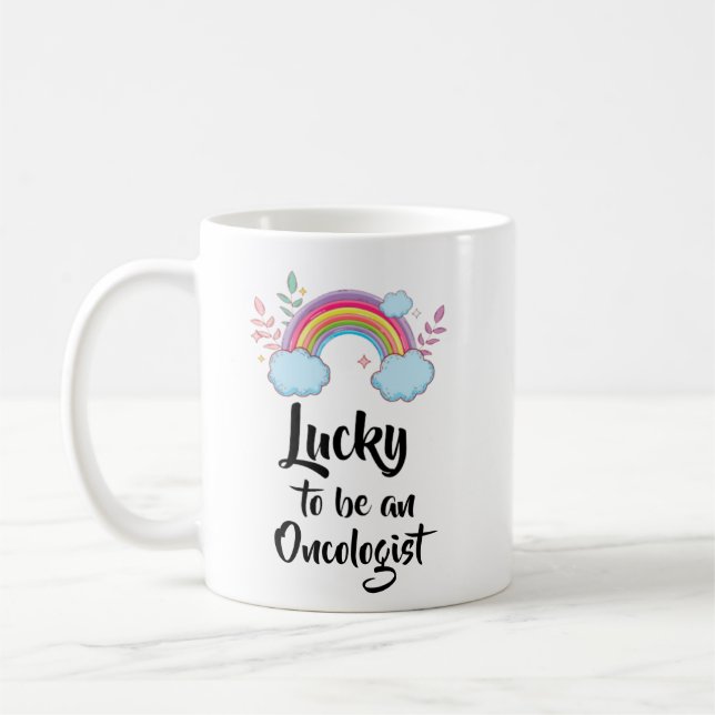 Glück, Onkologe-Tasse zu sein Kaffeetasse (Links)