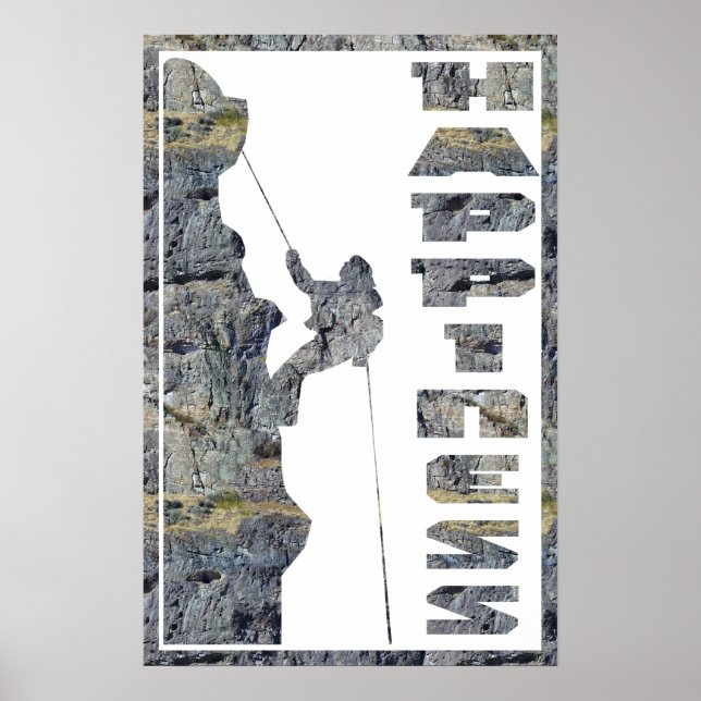 Glück: Rock Climbing Poster (Vorne)