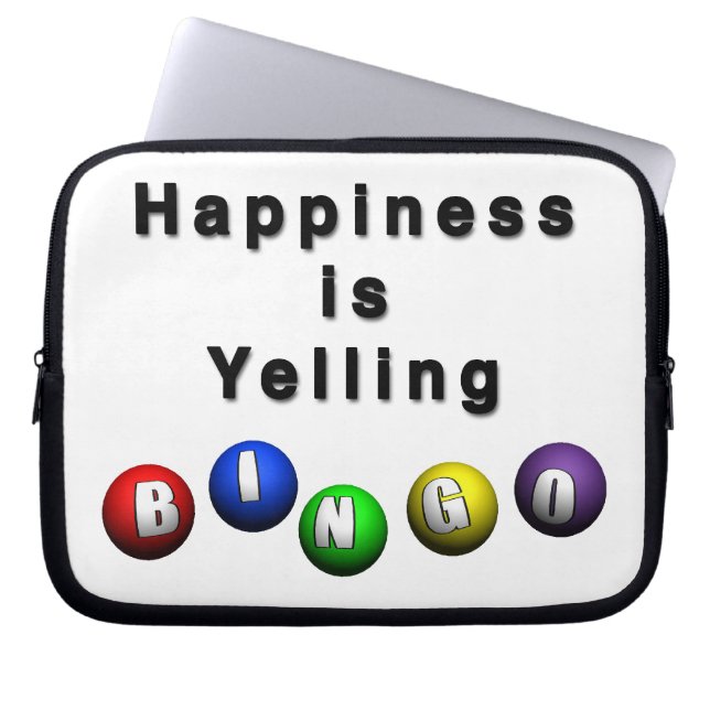 Glück ruft BINGO Laptopschutzhülle (Vorderseite)