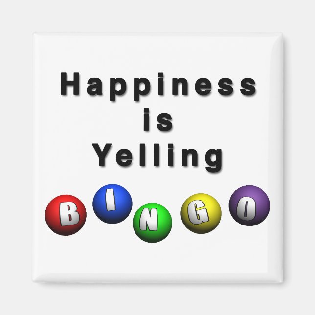 Glück ruft BINGO Magnet (Vorne)