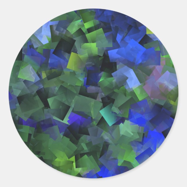 Glück_ Runder Aufkleber (Vorderseite)