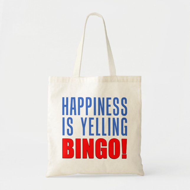 Glück schreit Bingo-lustige Taschen-Tasche Tragetasche (Vorne)