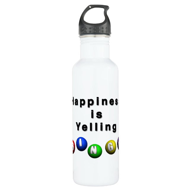 Glück schreit BINGO Trinkflasche (Vorderseite)