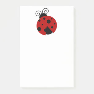 Glück sei ein Marienkäfer Süßes Cartoon-Insektende Post-it Klebezettel