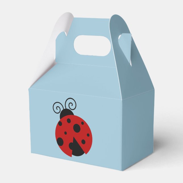 Glück sei ein Niedlicher Cartoon von Ladybug Geschenkschachtel (Vorderseite)