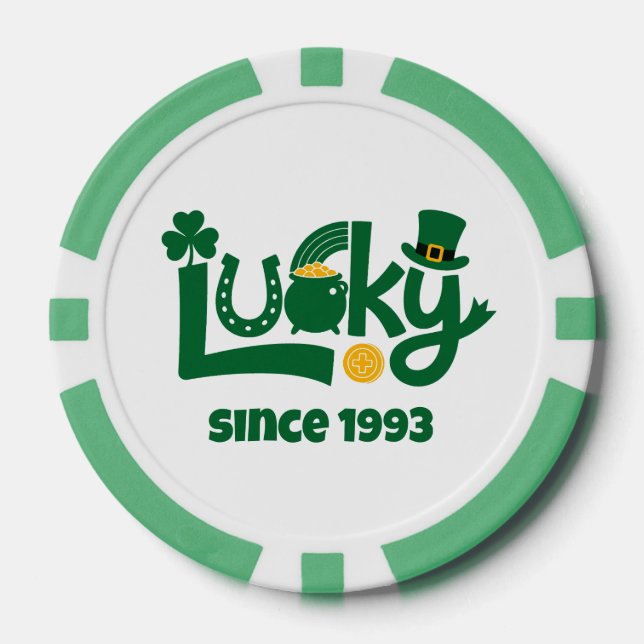 Glück seit dem Jahr Pokerchips (Vorderseite)