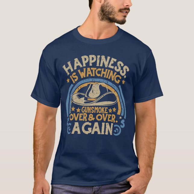 Glück sieht Gunrauspuckerhut Cowboyhut zu T-Shirt (Vorderseite)