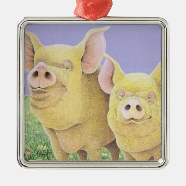 Glück Silbernes Ornament (Vorne)