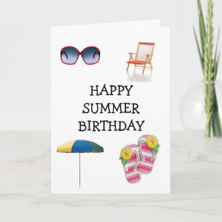 GLÜCK ***SOMMER*** GEBURTSTAG KARTE