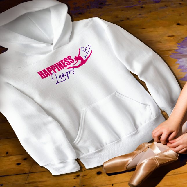 Glück springt Herzschlag Mädchen pink lila Hoodie (Von Creator hochgeladen)