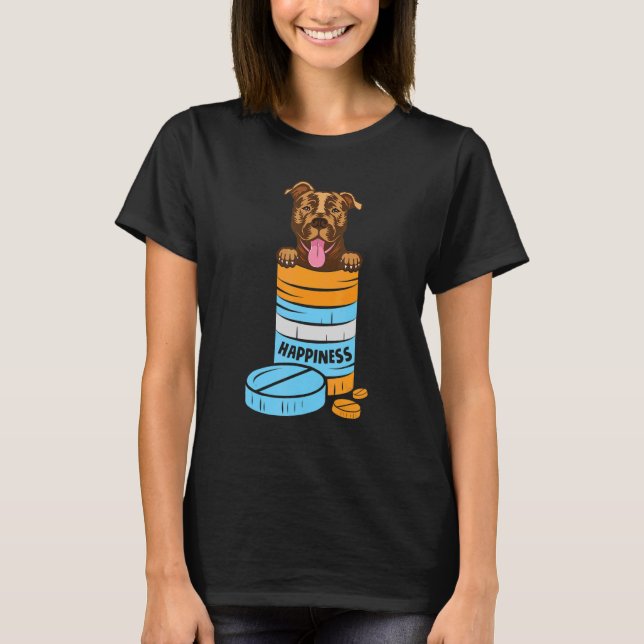 Glück Staffy Staffordshire Bull Terrier T-Shirt (Vorderseite)