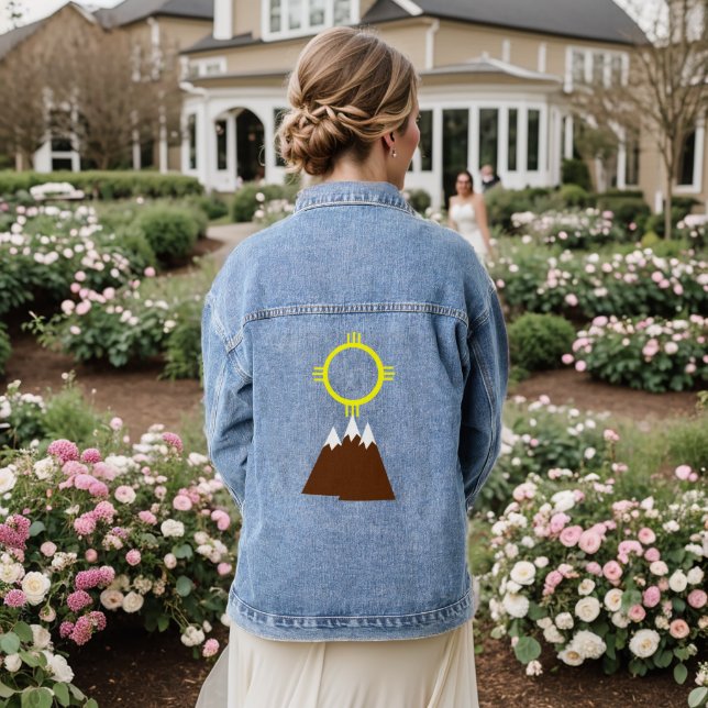 Glück und Bestimmung Jeansjacke (Hochzeit Rückseite)