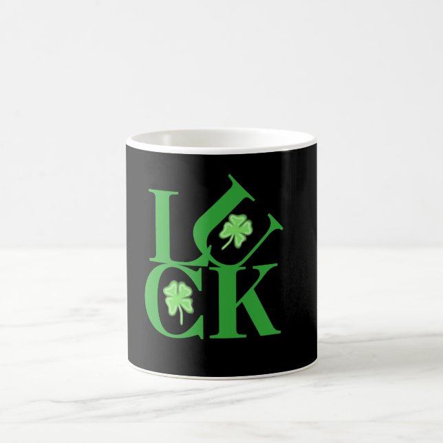 Glück und Kleeblätter Kaffee Cup Kaffeetasse (Mittel)