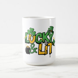 Glück und Lit St. Patrick's Day Kaffeetasse