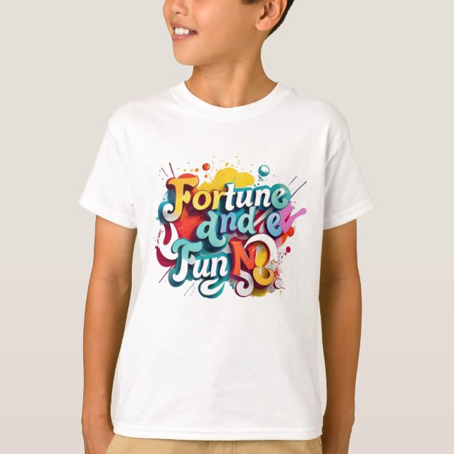 "Glück und Spaß" T-Shirt (Vorderseite)