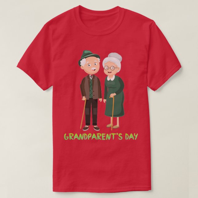 Glück verbringt Zeit mit meinen Großeltern Ha T-Shirt (Design vorne)