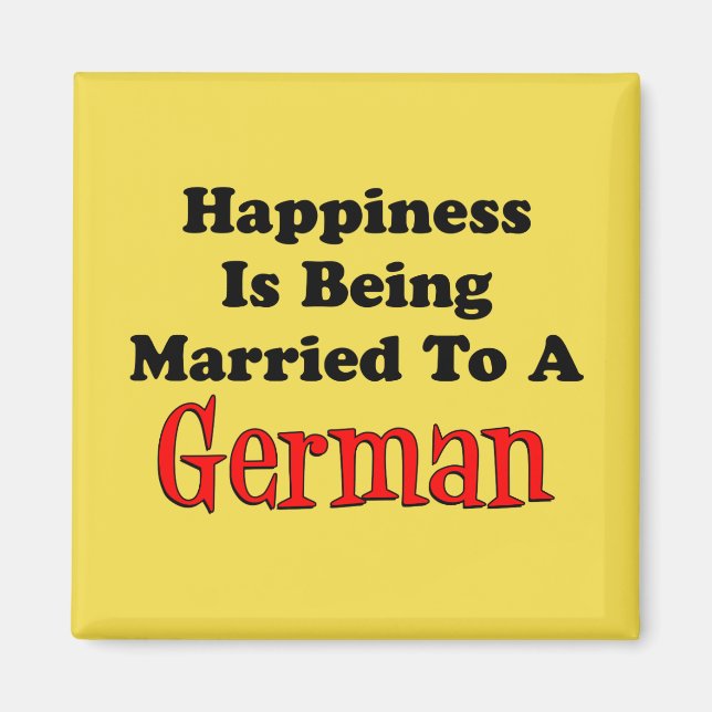 Glück Verheiratet zu einem Deutschen Magnet (Vorne)