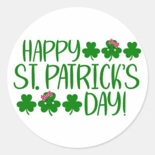 Glück Vibes - Happy St. Patrick’s Day! 🍀 ✨ Runder Aufkleber