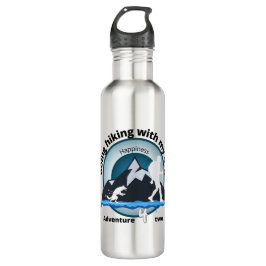 Glück Wandern mit meinem Hund Edelstahlflasche