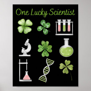 Glück, Wissenschaftsbecher, Chemie, Wissenschaftle Poster
