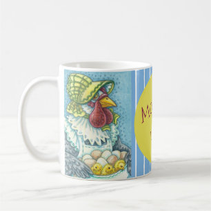 Glucke, Eier und Küken - HÜHNERTASSE * Mama Kaffeetasse