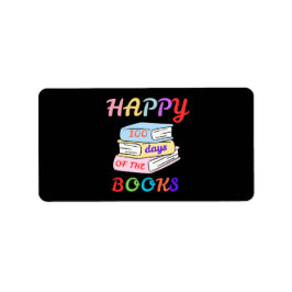 GLÜCKLICH 100 TAGE DER BÜCHER ERSTEN SCHULTAG ADRESSAUFKLEBER