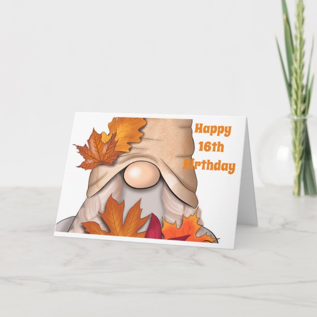 GLÜCKLICH **16. GEBURTSTAG** AUS DEM NIEDLICHEN GN KARTE (Vorderseite)