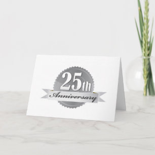 "GLÜCKLICH ***25.*** WEDDING JAHRESKARTE" KARTE