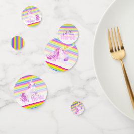 Glücklich 3. Geburtstag Einhorn Namen Papier Konfe Konfetti